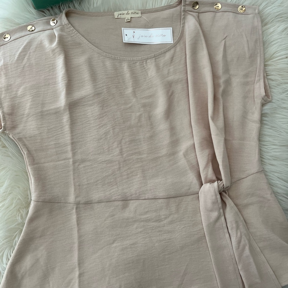 Josie de Vivre Beige Women's Top